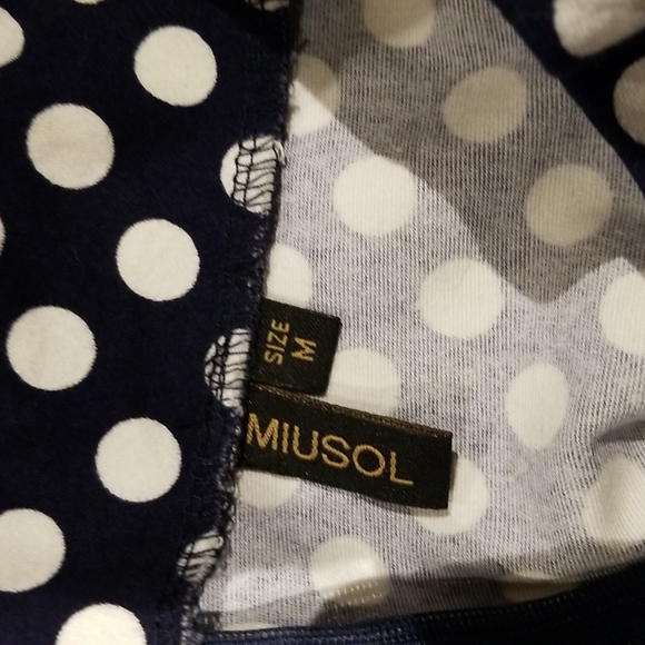 Miusol navy white dot sleeveless dress like new sz M - Picture 4 of 4